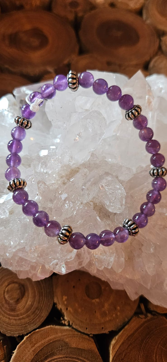 Amethyst Armband 6mm und 8mm für innere Ruhe und Balance Spirit Place Winterthur Schweiz