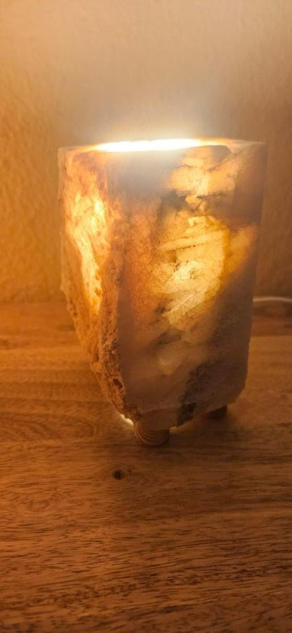 Baryt-Steinlampe (Unikat) - 02